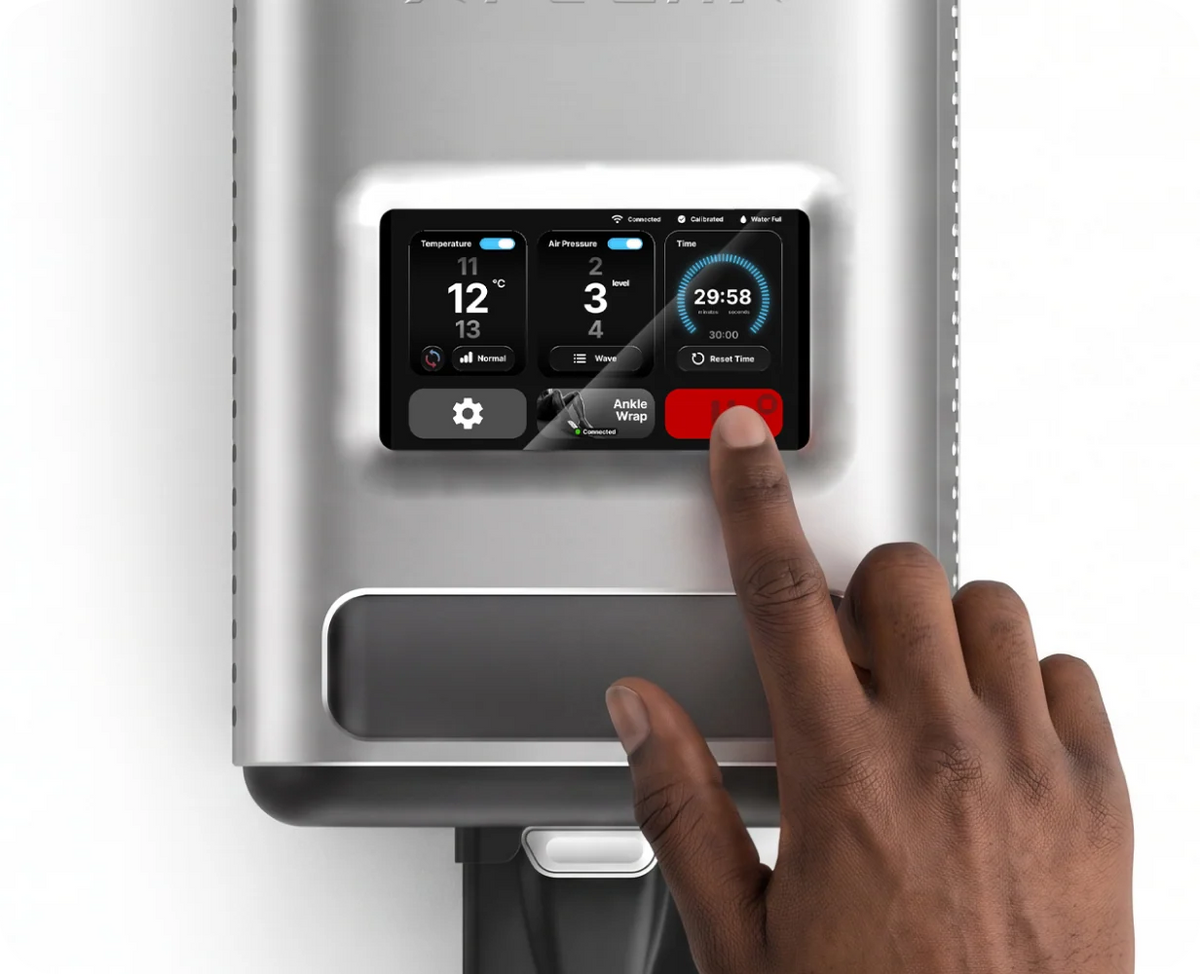 XPOLAR F1 touchscreen controls with adjustable compression levels